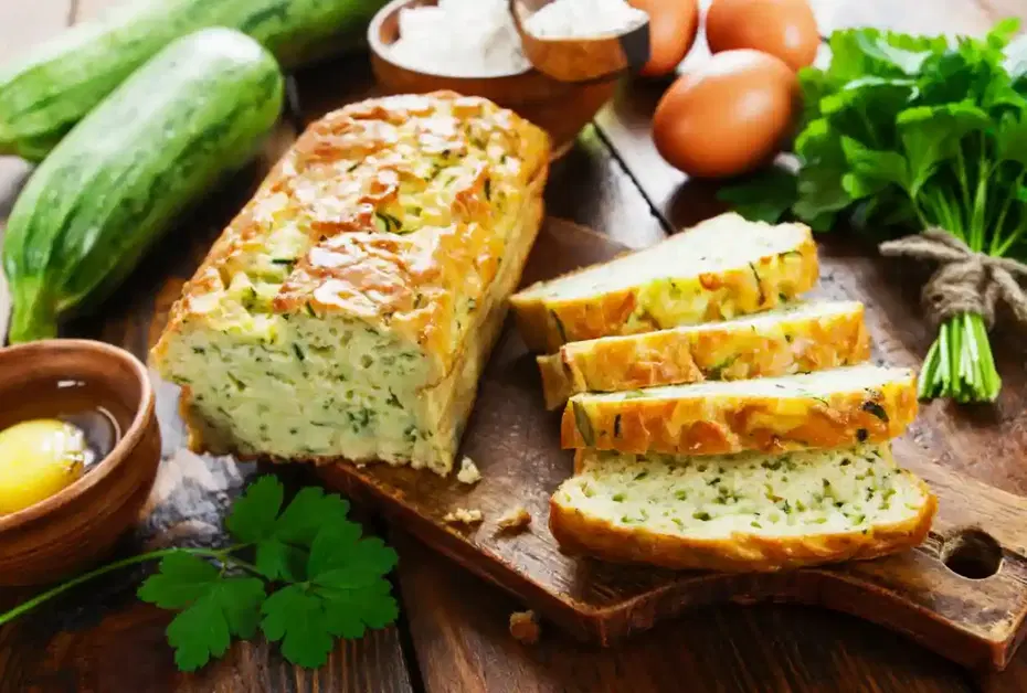 Photo d'un plat de Pain aux courgettes moelleux maison